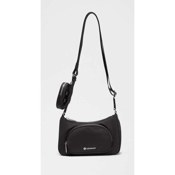 Lululemon Crossbody With Nano Pouch Black Excellent - Picture 1 of 7